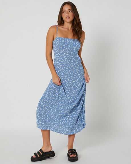 POWDER BLUE WOMENS CLOTHING THRILLS DRESSES - WTA23-918EBLU