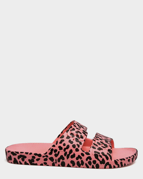 LEO PINK MARTINI WOMENS FOOTWEAR FREEDOM MOSES SLIDES - FM-LEOPINK-34-35