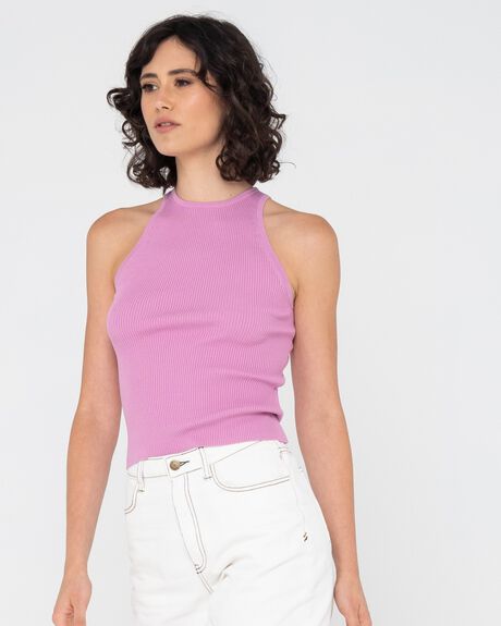 PINK WOMENS CLOTHING RUSTY T-SHIRTS + SINGLETS - S22-TSL0599-VPK-06