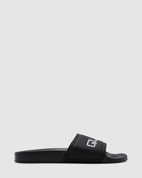 BLACK MENS FOOTWEAR QUIKSILVER SLIDES + THONGS - AQYL101167-KVJ2