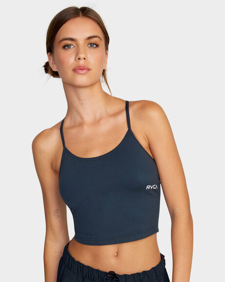 BLACK WOMENS ACTIVEWEAR RVCA TOPS - AVJKT00187-BLK