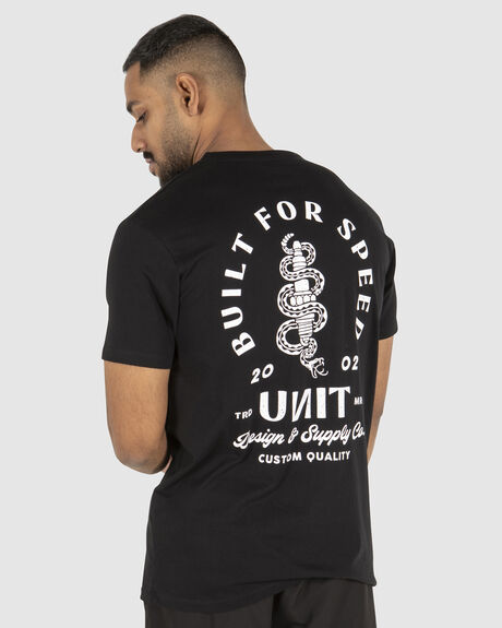 BLACK MENS CLOTHING UNIT T-SHIRTS + SINGLETS - 243110003-BLK