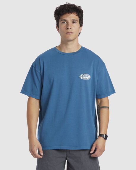 MOROCCAN BLUE MENS CLOTHING QUIKSILVER GRAPHIC TEES - EQYZT07330-BSG0