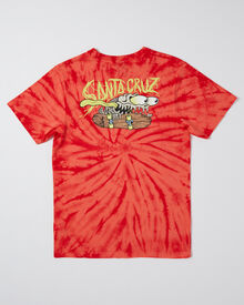 Santa Cruz Bone Slasher Tie Dye Tee - Red Tie Dye | SurfStitch