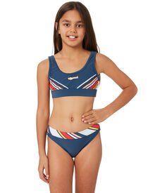 Rip Curl Girls Surf Revival Crop Bikini Teen Dark Blue