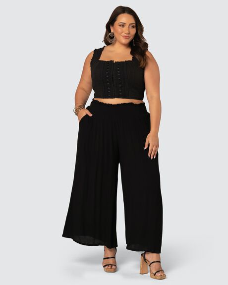 BLACK WOMENS CLOTHING THE POETIC GYPSY PANTS - CPAW23655001-10