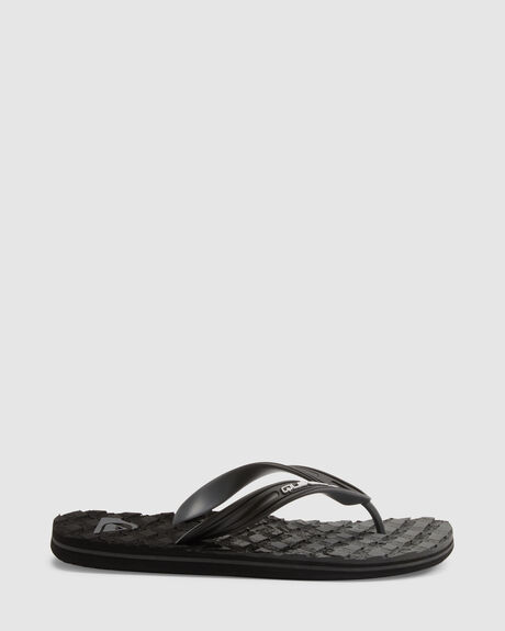 GREY MENS FOOTWEAR QUIKSILVER SLIDES + THONGS - AQYL101313-SYJ1