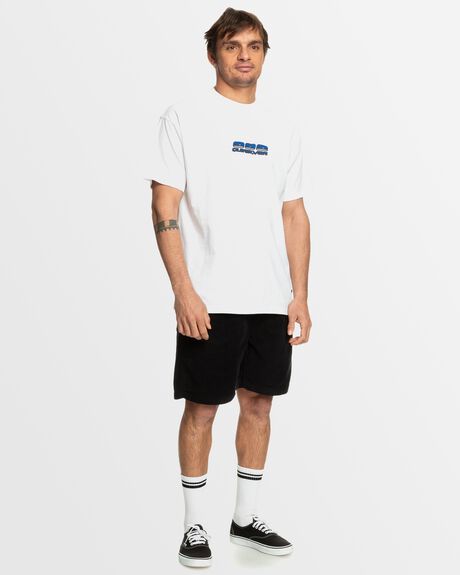 WHITE MENS CLOTHING QUIKSILVER T-SHIRTS + SINGLETS - UQYZT05465-WBB0