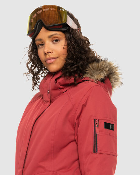 BRICK RED SNOW WOMENS ROXY SNOW JACKET - ERJTJ03367-RQN0