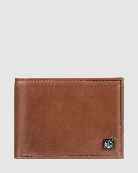 Element Segur Bi Fold Leather Wallet Brown SurfStitch
