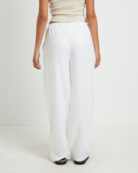 WHITE WOMENS CLOTHING SUBTITLED PANTS - 1000105882-WHT-XXS