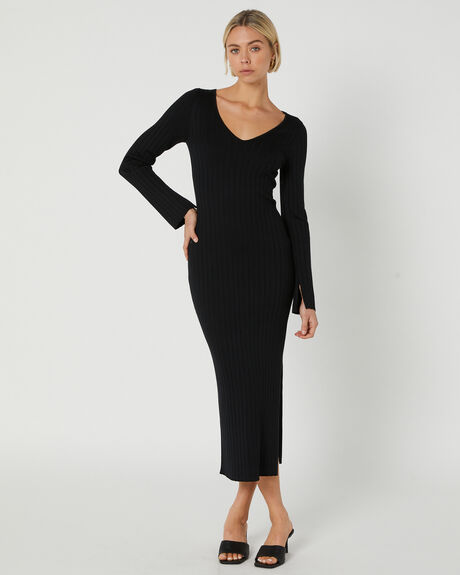 BLACK WOMENS CLOTHING THE HIDDEN WAY DRESSES - HWWW23400BLK