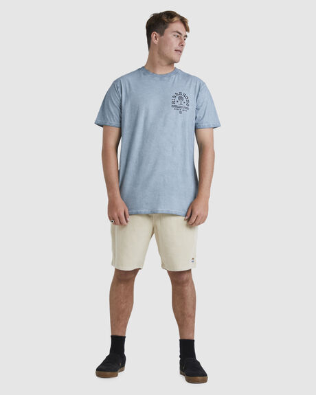 WASHED BLUE MENS CLOTHING BILLABONG T-SHIRTS + SINGLETS - UBYZT00421-WBL