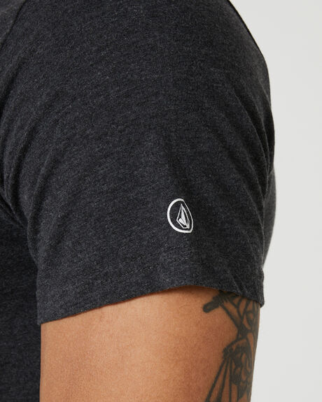BLACK MENS CLOTHING VOLCOM BASIC TEES - A4332275BLK