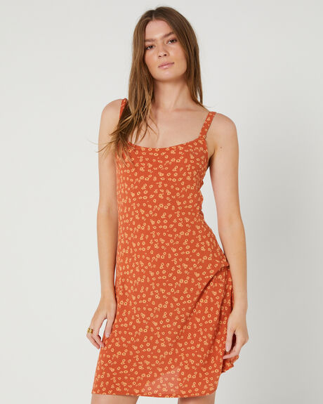 Thrills Romy Mini Slip Dress Dusty Clay SurfStitch