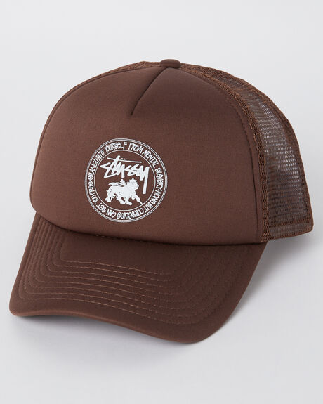BROWN MENS ACCESSORIES STUSSY HEADWEAR - ST735000BRN