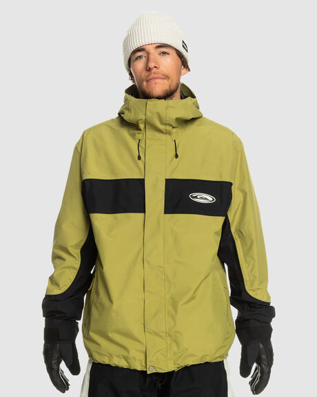 GREEN OLIVE SNOW MENS QUIKSILVER SNOW JACKET - EQYTJ03406-GLJ0