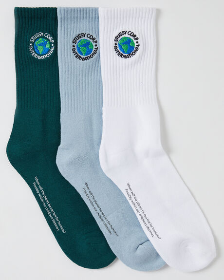 MULTI MENS ACCESSORIES STUSSY SOCKS + UNDERWEAR - ST722015MUL