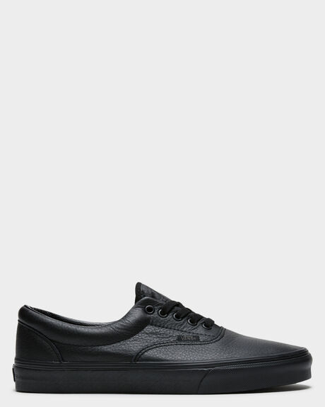 Black leather shop vans 6.5