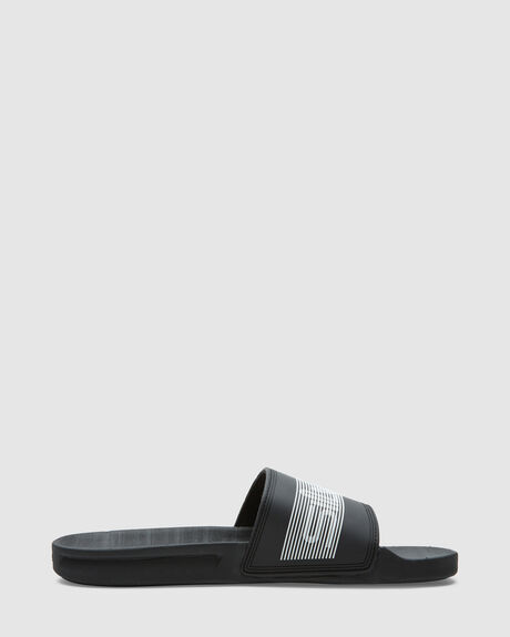 BLACK MENS FOOTWEAR QUIKSILVER SLIDES + THONGS - AQYL101221-KVJ3