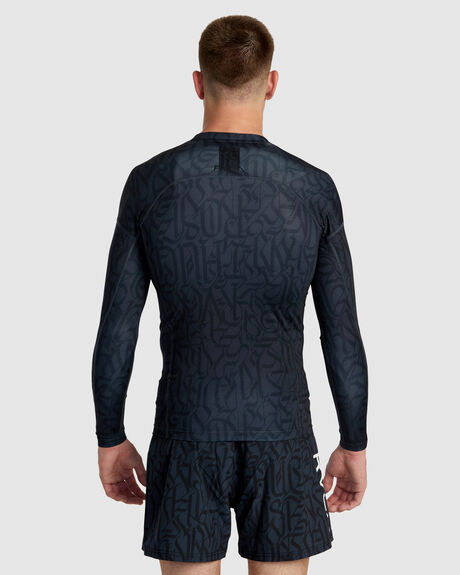 BLACK SURF MENS RVCA RASHVESTS - AVYWR00139-BLK