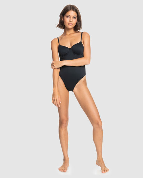 ANTHRACITE WOMENS SWIMWEAR ROXY ONE PIECES - ERJX103445-KVJ0