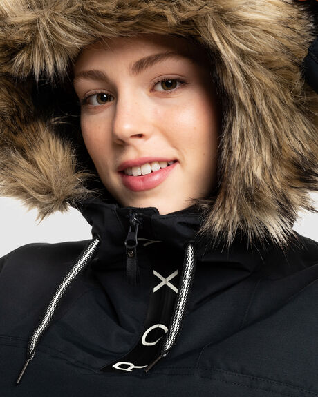 TRUE BLACK SNOW WOMENS ROXY SNOW JACKET - ERJTJ03370-KVJ0