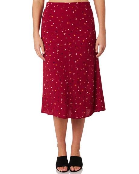DARK PLUM FROLIC WOMENS CLOTHING ALL ABOUT EVE SKIRTS - 6434017PRT2