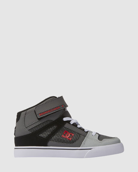 RED HEATHER GREY KIDS BOYS DC SHOES SNEAKERS - ADBS300324-RH0