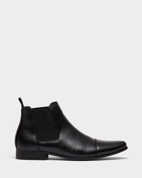 BLACK MENS FOOTWEAR UNCUT BOOTS - YHPU423BLK