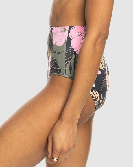 ANTHRACITE CLASSIC WOMENS SWIMWEAR ROXY BIKINI BOTTOMS - ERJX404833-KVJ9