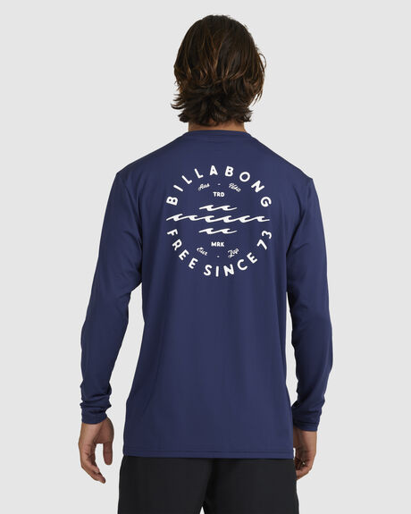 NAVY SURF MENS BILLABONG RASHVESTS - UBYWR00119-NVY