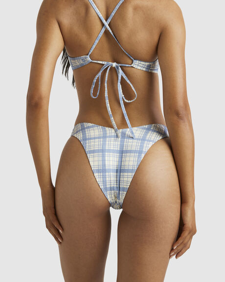 CORONET BLUE WOMENS SWIMWEAR RVCA BIKINI BOTTOMS - UVJX400133-BLQ0