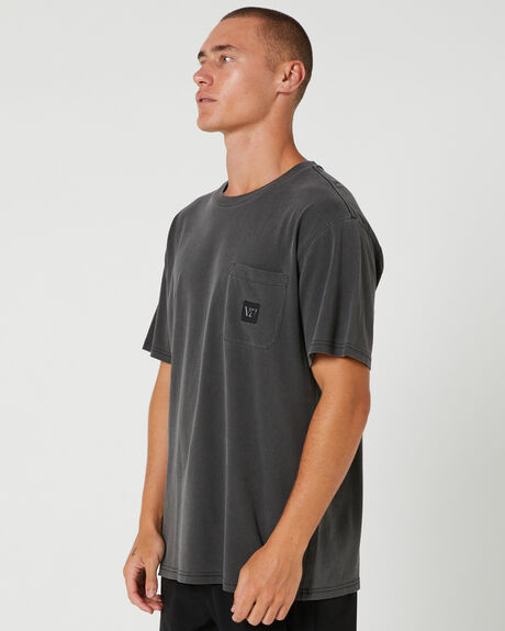 BLACK MENS CLOTHING RIVVIA PROJECTS BASIC TEES - RTE-23108BLK