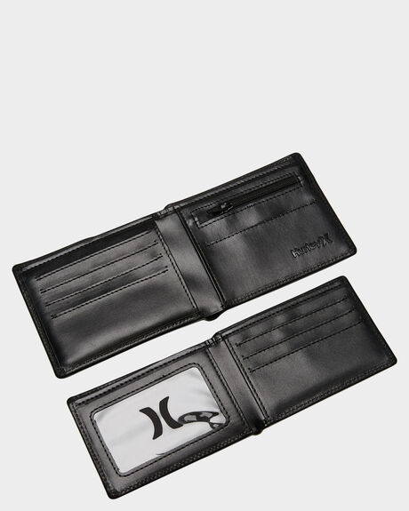 BLACK MENS ACCESSORIES HURLEY WALLETS - HAUSLWAH010