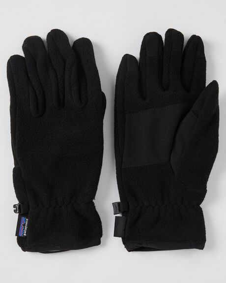 BLACK MENS ACCESSORIES PATAGONIA SCARVES + GLOVES - 22401BLK