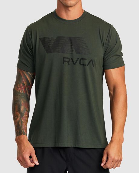 DARK OLIVE MENS CLOTHING RVCA T-SHIRTS + SINGLETS - AVYZT01370-DKO
