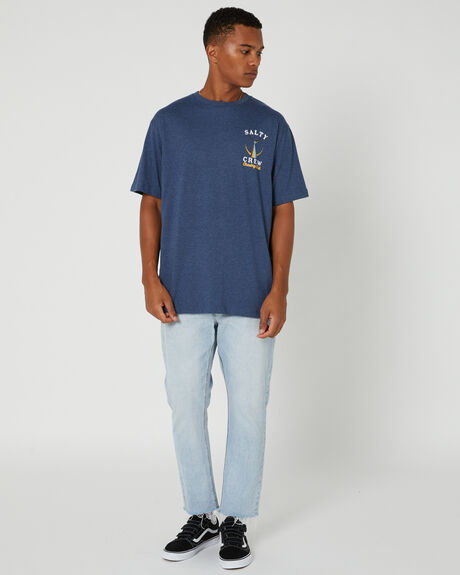 NAVY HEATHER MENS CLOTHING SALTY CREW GRAPHIC TEES - 20035092NAVHEA