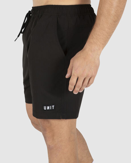 BLACK MENS CLOTHING UNIT SHORTS - 229117002-BLACK