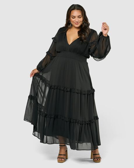 BLACK WOMENS CLOTHING THE POETIC GYPSY DRESSES - CPAW24218001-10
