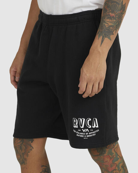 BLACK MENS CLOTHING RVCA SHORTS - UVYFB00109-BLK