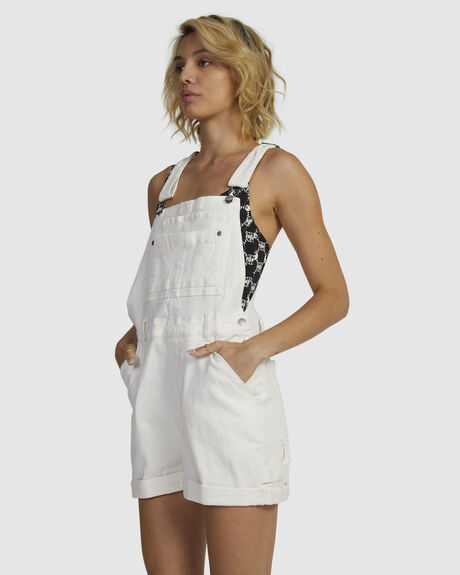 VINTAGE WHITE WOMENS CLOTHING RVCA PLAYSUITS + OVERALLS - UVJDS00106-VWT