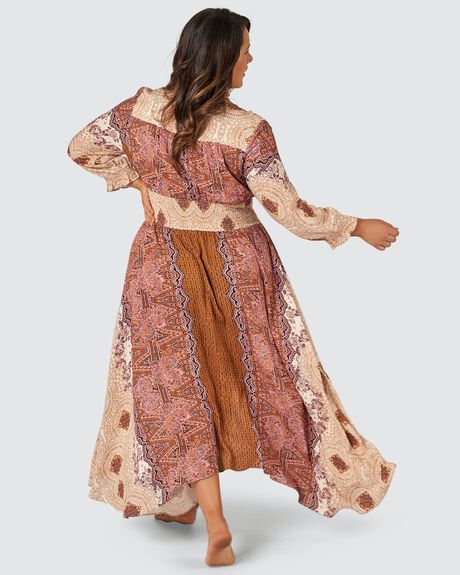 PAISLEY PRINT WOMENS CLOTHING THE POETIC GYPSY DRESSES - CPSS19509001-10