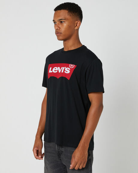BLACK MENS CLOTHING LEVI'S T-SHIRTS + SINGLETS - 17783-0137