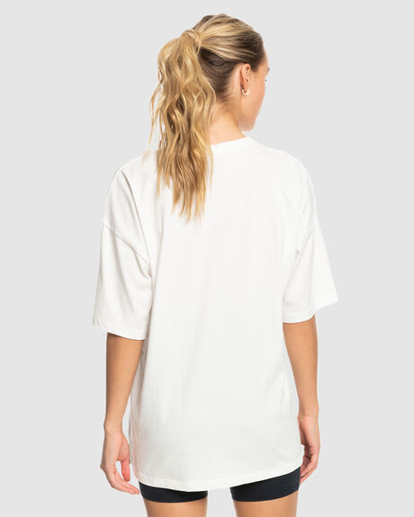 SNOW WHITE WOMENS CLOTHING ROXY T-SHIRTS + SINGLETS - ERJKT04077-WBK0