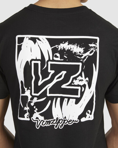 BLACK MENS CLOTHING VONZIPPER T-SHIRTS + SINGLETS - UZYZT00179-BLK