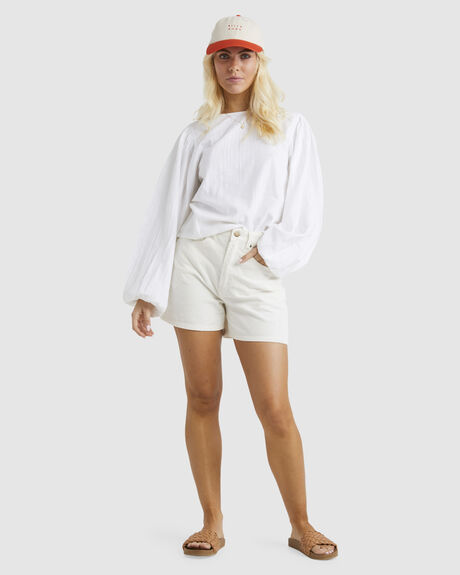 WHITE WOMENS CLOTHING BILLABONG TOPS - UBJWT00191-WHT
