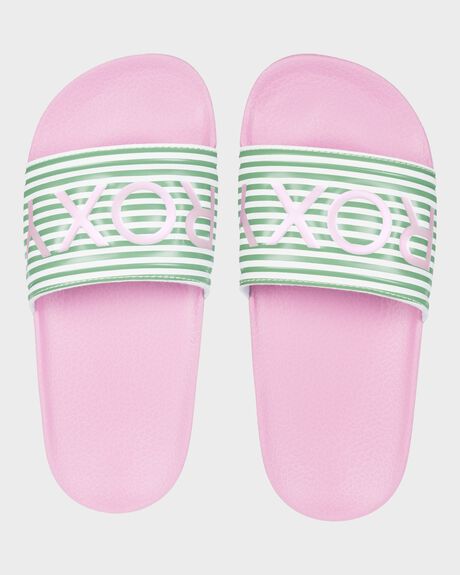 GOSSAMER PINK KIDS YOUTH GIRLS ROXY SLIDES + THONGS - ARGL100287-GPK