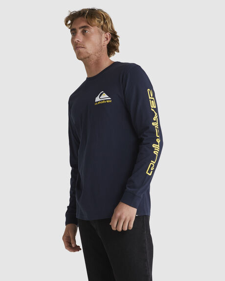NAVY BLAZER MENS CLOTHING QUIKSILVER GRAPHIC TEES - UQYZT04937-BYJ0