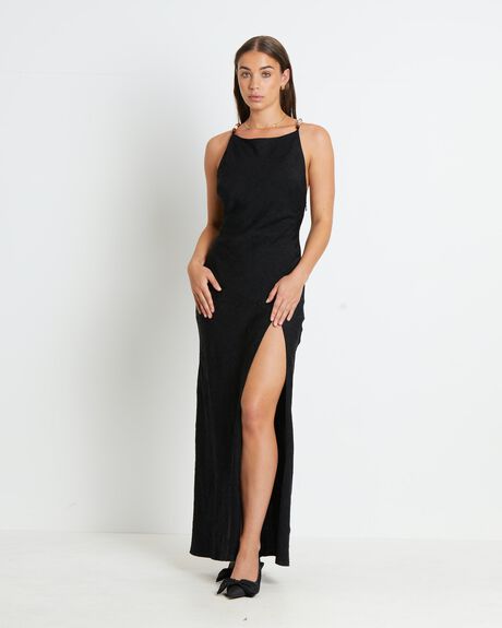 BLACK WOMENS CLOTHING STUDIO DRESSES - 1000105759-BLK-XS